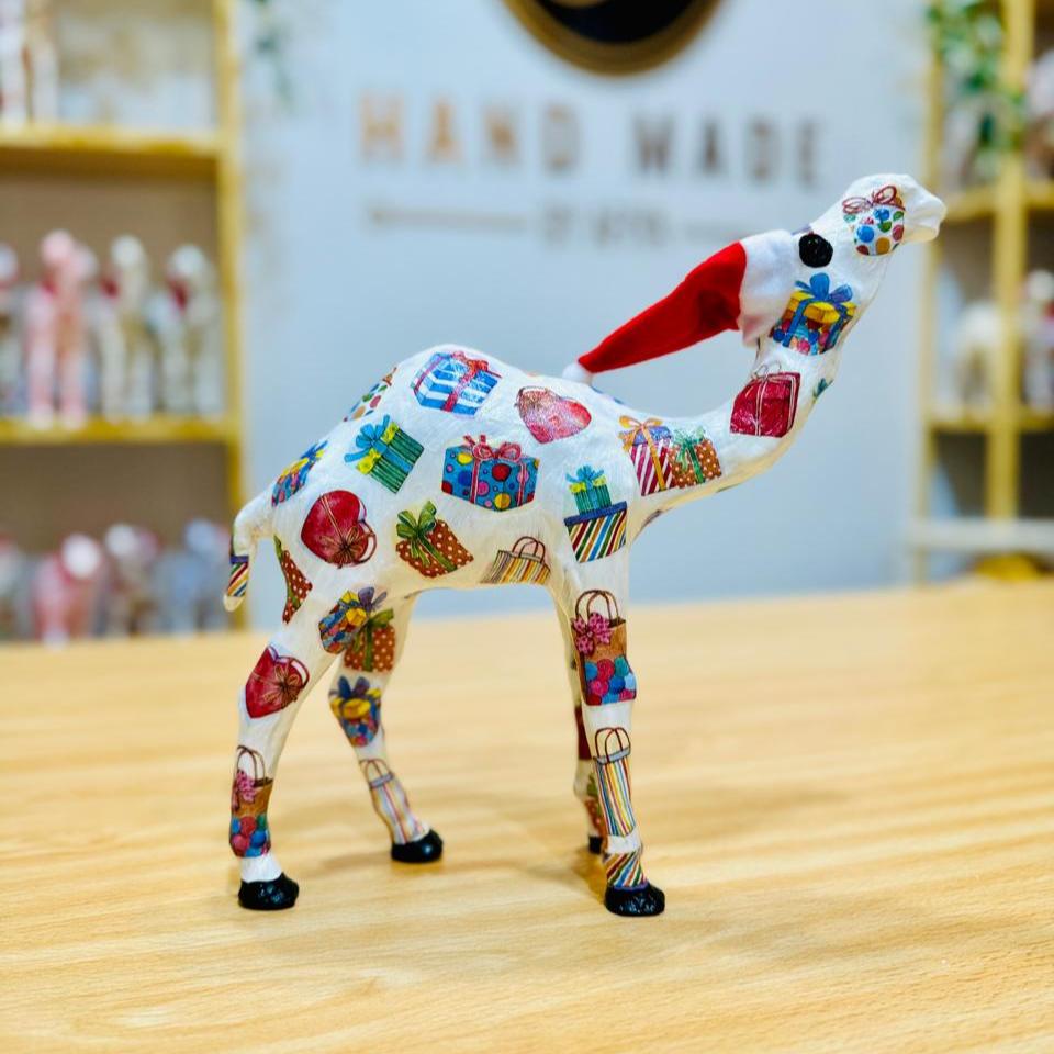 Handmade Camel with Christmas Gift Boxes - Christmas Decoration & Gift