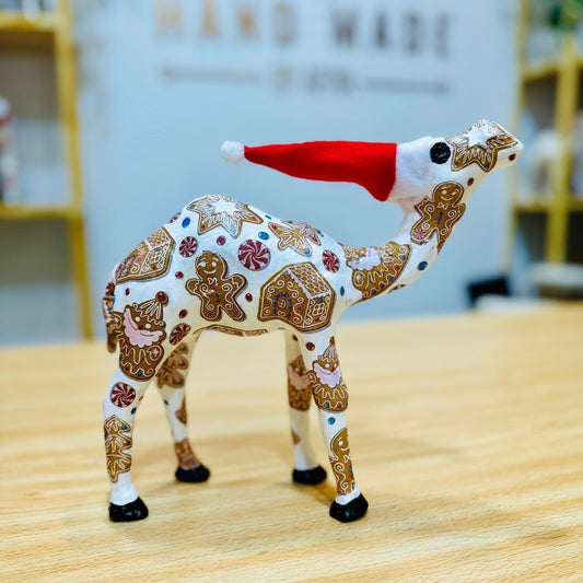 Handmade Camel with Gingerbread Pattern - Christmas Decoration & Gift