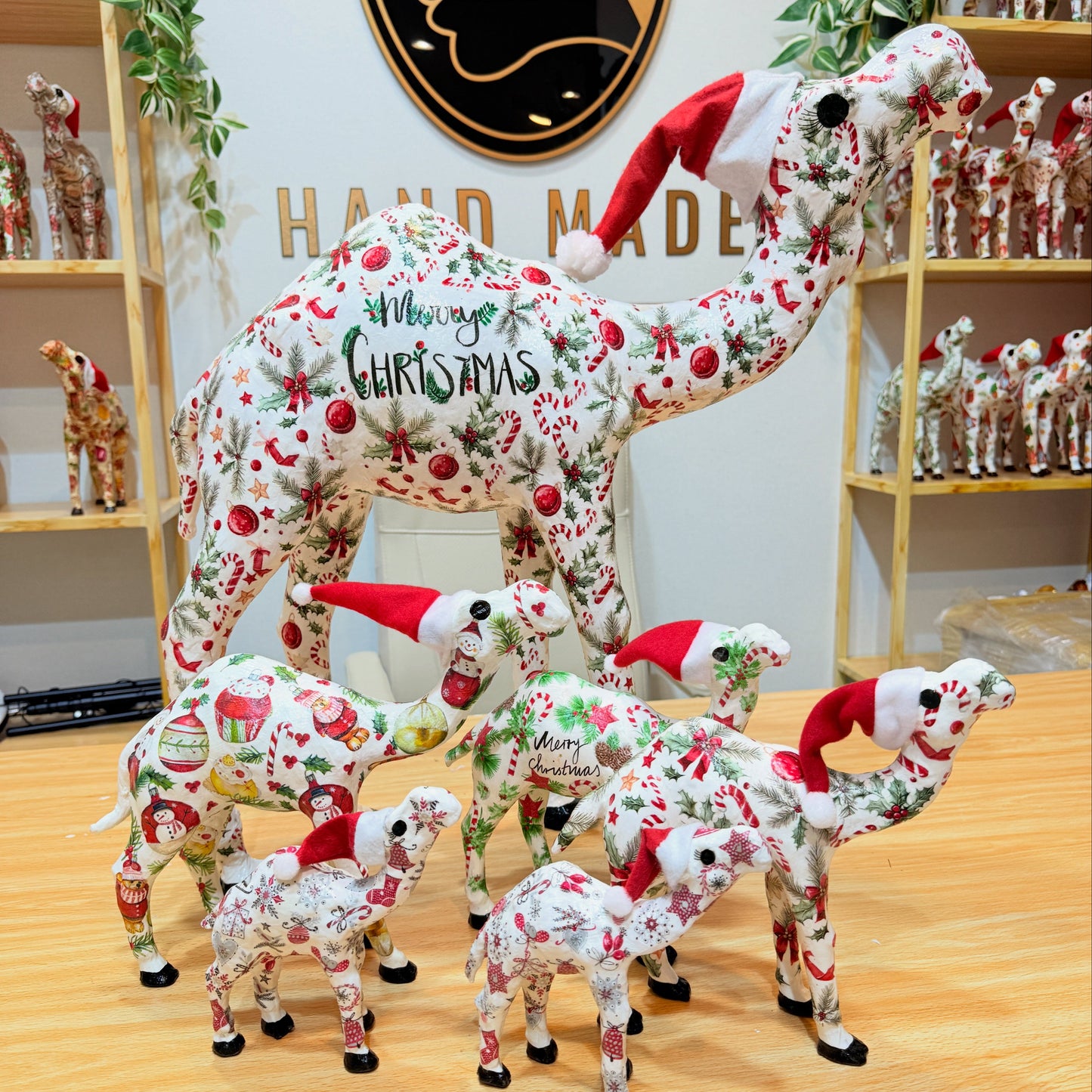 Handmade Christmas Camel Decoration – Festive Indoor & Outdoor Xmas Decor from Dubai