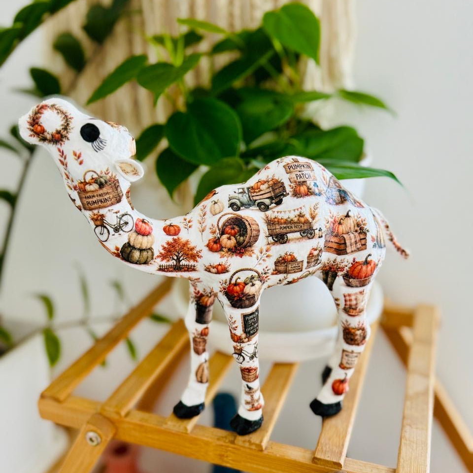 Pumpkin Patch Designer Camel – Handmade Fall & Halloween Decor in Dubai