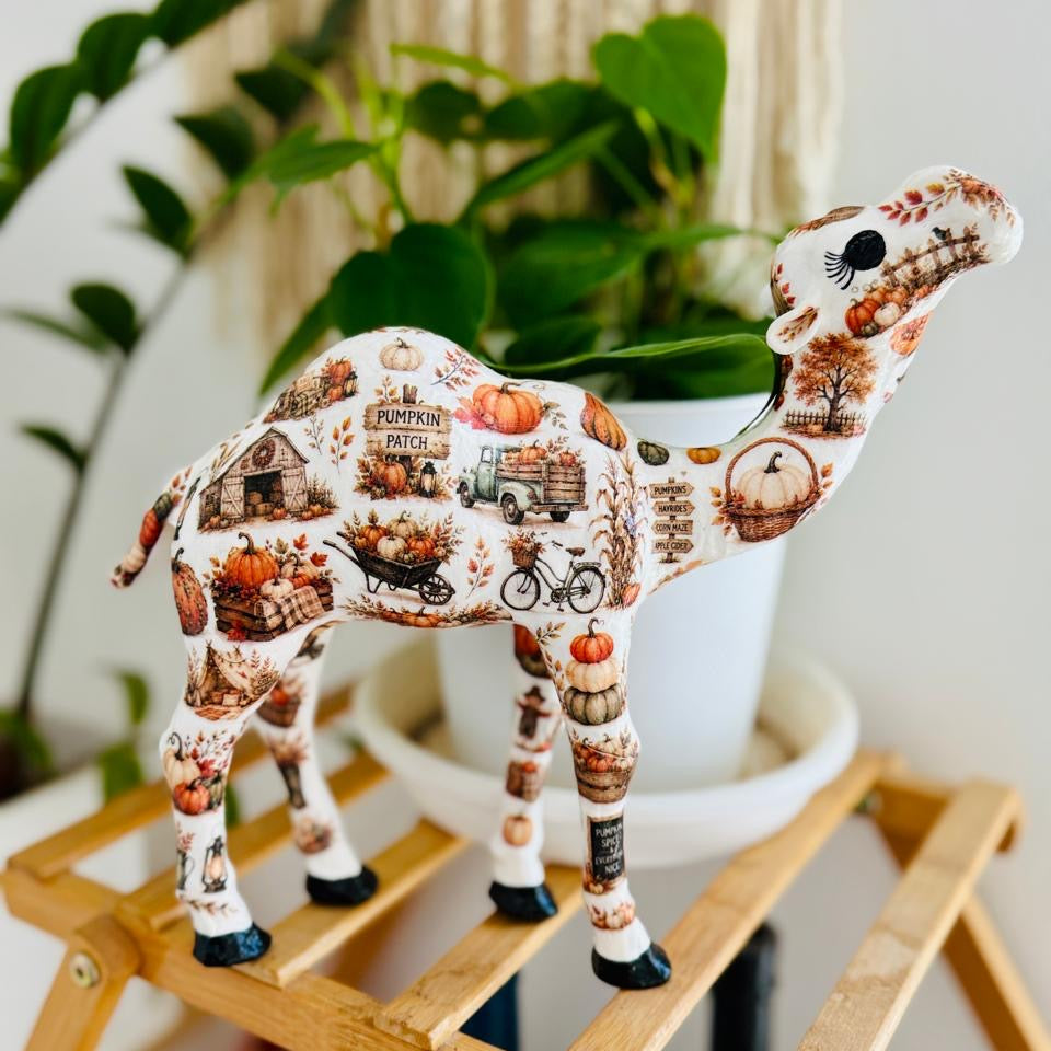 Pumpkin Patch Designer Camel – Handmade Fall & Halloween Decor in Dubai