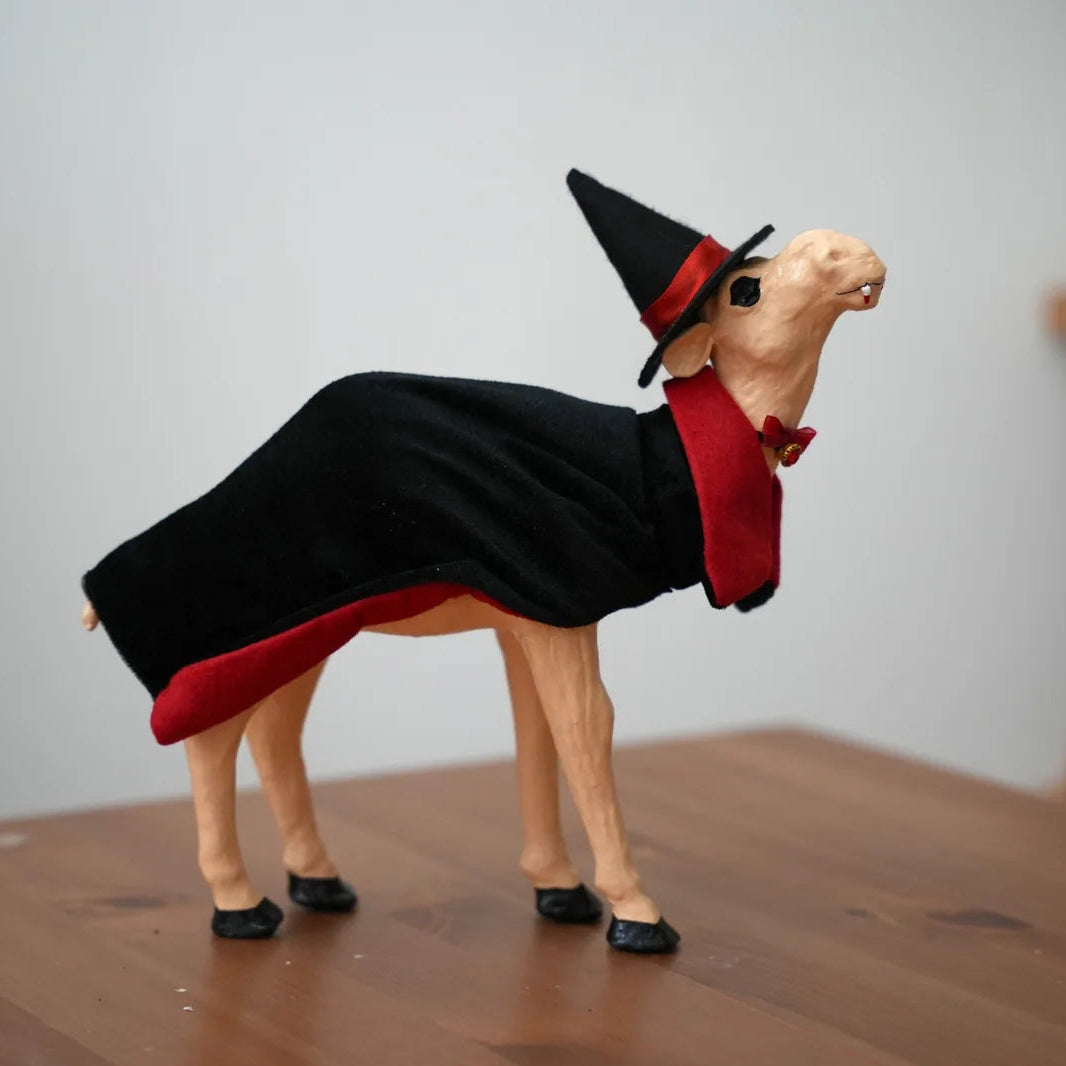 Handmade Halloween Witch & Vampire Camel Duo – Spooky Collectible Figurines